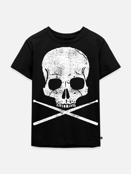 Schlagzeug Drumsticks Schlagzeuger - Kinder Premium Bio T-Shirt - Schwarz