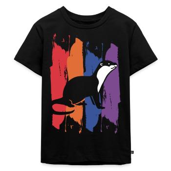Otter marten - Kids Premium Organic T-Shirt - black - Front - Mikhail (115cm)