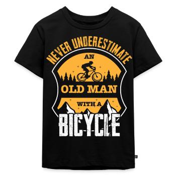 Vélo de vieil homme - T-shirt Premium bio Enfant - noir - Devant - Mikhail (115cm)