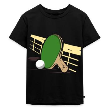 Table tennis table tennis player gift idea - Kids Premium Organic T-Shirt - black - Front - Mikhail (115cm)