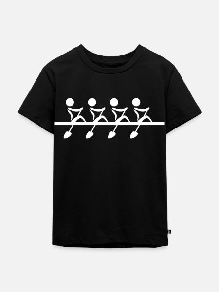 Vier Rudern - Kinder Premium Bio T-Shirt - Schwarz