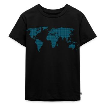 Carte mondiale - T-shirt Premium bio Enfant - noir - Devant - Mikhail (115cm)