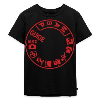 Kamera - Kinder Premium Bio T-Shirt - Schwarz - Vorne - Mikhail (115cm)
