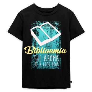 bibliosma the aroma of a good book - Kinder Premium Bio T-Shirt - Schwarz - Vorne - Mikhail (115cm)