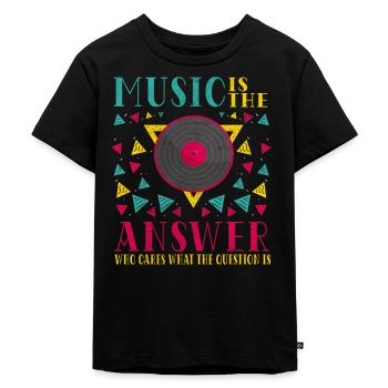 Vinyl Musician Retro Music Vinyl Vintage Making Music - Kids Premium Organic T-Shirt - black - Front - Mikhail (115cm)