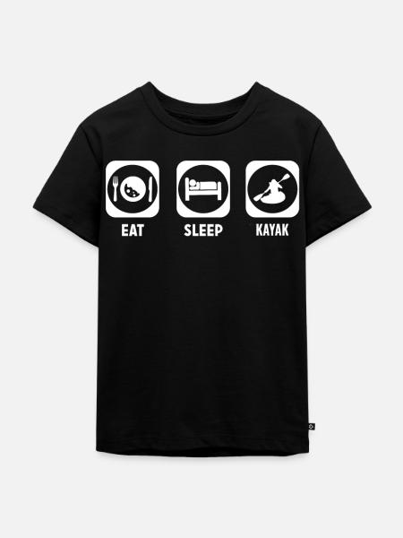 Kayak - Kinder Premium Bio T-Shirt - Schwarz