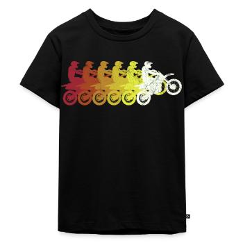 Motocross Motocross - Kinder Premium Bio T-Shirt - Schwarz - Vorne - Mikhail (115cm)