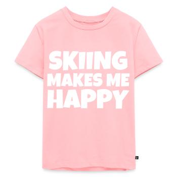 skier - Kids Premium Organic T-Shirt - rose - Front - AI Model Kid Female (0cm)