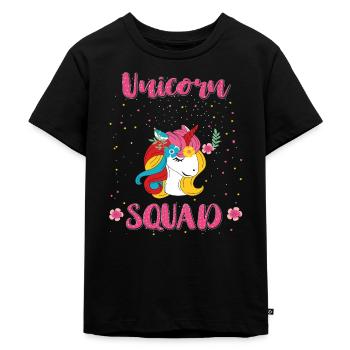 UNICORN UNICORN - Kids Premium Organic T-Shirt - black - Front - Mikhail (115cm)