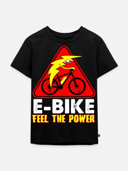Elektro Fahrrad Ebike - Kinder Premium Bio T-Shirt - Schwarz