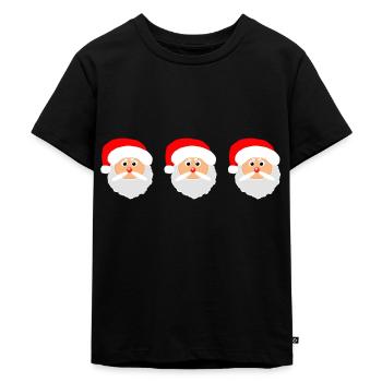 Weihnachtsmann Nikolaus - Kinder Premium Bio T-Shirt - Schwarz - Vorne - Mikhail (115cm)