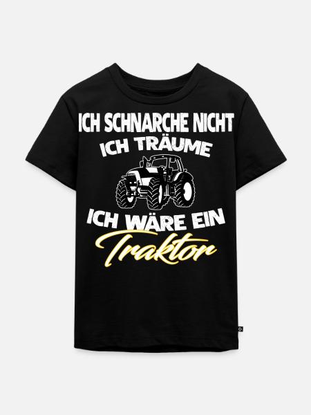 ICH SCHNARCHE NICHT - Kinder Premium Bio T-Shirt - Schwarz