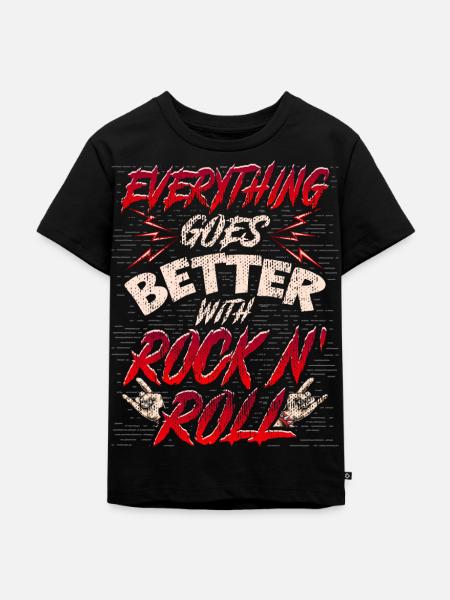 Rock 'n' Roll - Kinder Premium Bio T-Shirt - Schwarz