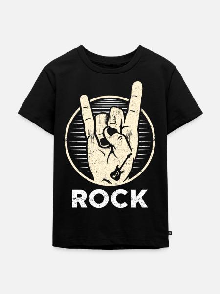 rock n roll - Kinder Premium Bio T-Shirt - Schwarz
