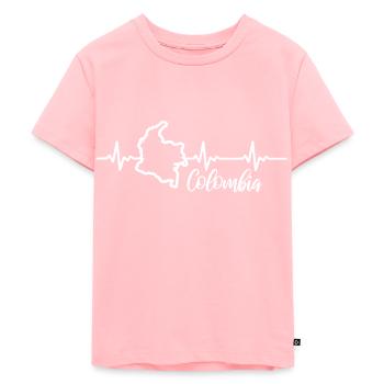 Kolumbien Herzschlag Mittelamerika Lateinamerika - Kinder Premium Bio T-Shirt - Rosa - Vorne - AI Model Kid Female (0cm)