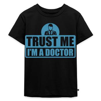 Doctor - Kids Premium Organic T-Shirt - black - Front - Mikhail (115cm)