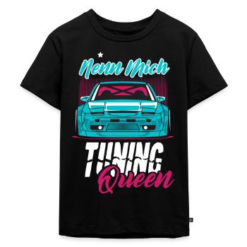 Tuning Königin Frau Tuner Tuning Auto Sportwagen - Kinder Premium Bio T-Shirt - Schwarz - Vorne - Mikhail (115cm)
