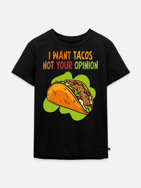 Tacos Taco - Kinder Premium Bio T-Shirt - Schwarz