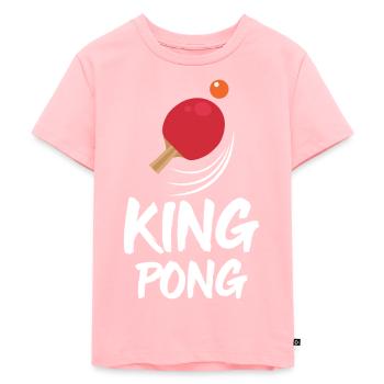 Dearadh Bronntanais Spóirt King Pong - Kids Premium Organic T-Shirt - rose - Front - AI Model Kid Female (0cm)