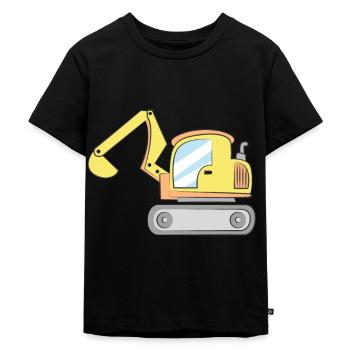 Bagger - Kinder Premium Bio T-Shirt - Schwarz - Vorne - Mikhail (115cm)