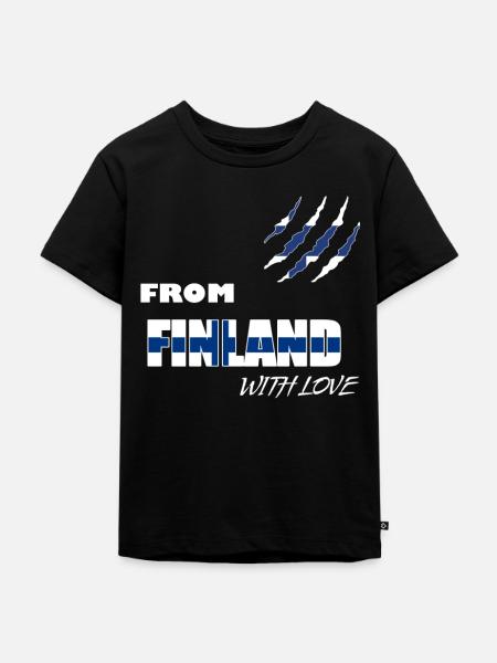 Finland Land und Länder - Kinder Premium Bio T-Shirt - Schwarz