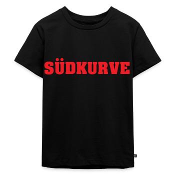 Südkurve - Kinder Premium Bio T-Shirt - Schwarz - Vorne - Mikhail (115cm)
