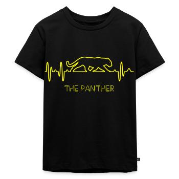 Panther - Kinder Premium Bio T-Shirt - Schwarz - Vorne - Mikhail (115cm)