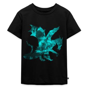 Drachen - Kinder Premium Bio T-Shirt - Schwarz - Vorne - Mikhail (115cm)