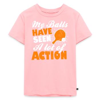 Tischtennis Ping Pong Geschenk - Kinder Premium Bio T-Shirt - Rosa - Vorne - AI Model Kid Female (0cm)