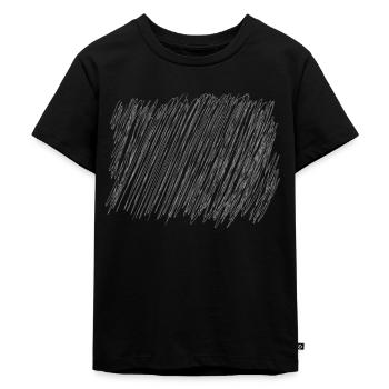 Hatching without text - Kids Premium Organic T-Shirt - black - Front - Mikhail (115cm)
