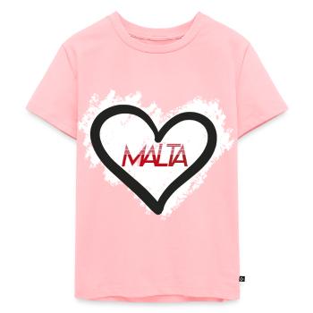 Malta Europa - Kinder Premium Bio T-Shirt - Rosa - Vorne - AI Model Kid Female (0cm)