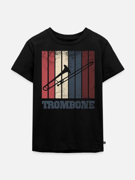 posaune - Kinder Premium Bio T-Shirt - Schwarz
