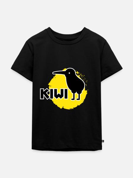 Kiwi - Kinder Premium Bio T-Shirt - Schwarz
