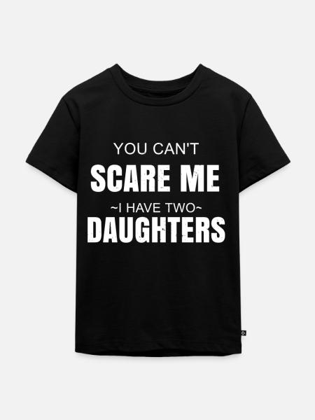 Ich habe 2 Töchter - Kinder Premium Bio T-Shirt - Schwarz