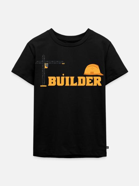 Bauarbeiter - Kinder Premium Bio T-Shirt - Schwarz