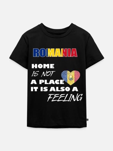 Rumänien - Kinder Premium Bio T-Shirt - Schwarz