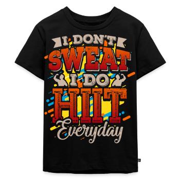 Hiit Intervalltraining - Kinder Premium Bio T-Shirt - Schwarz - Vorne - Mikhail (115cm)