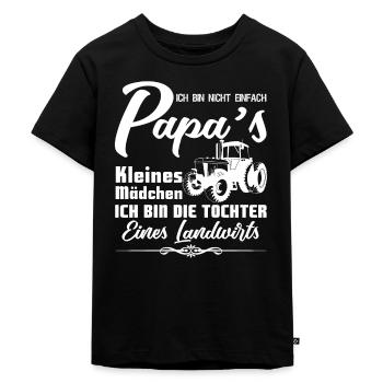 Lustiges Landwirt Shirt PAPA TOCHER - Kinder Premium Bio T-Shirt - Schwarz - Vorne - Mikhail (115cm)