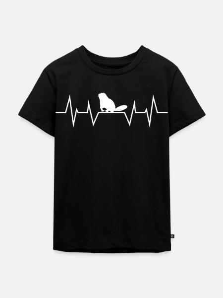 Biber - Kinder Premium Bio T-Shirt - Schwarz