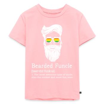 Funcle barbu - T-shirt Premium bio Enfant - rose - Devant - AI Model Kid Female (0cm)