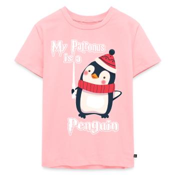 Patronus Pingouin - T-shirt Premium bio Enfant - rose - Devant - AI Model Kid Female (0cm)