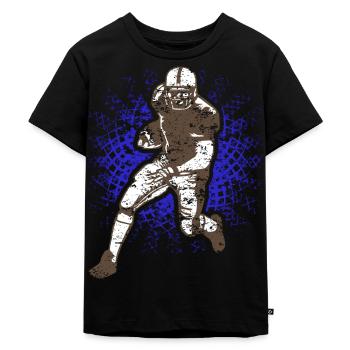 American football - Kinder Premium Bio T-Shirt - Schwarz - Vorne - Mikhail (115cm)