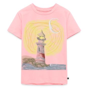 phare - T-shirt Premium bio Enfant - rose - Devant - AI Model Kid Female (0cm)