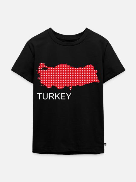 Türkei - Kinder Premium Bio T-Shirt - Schwarz