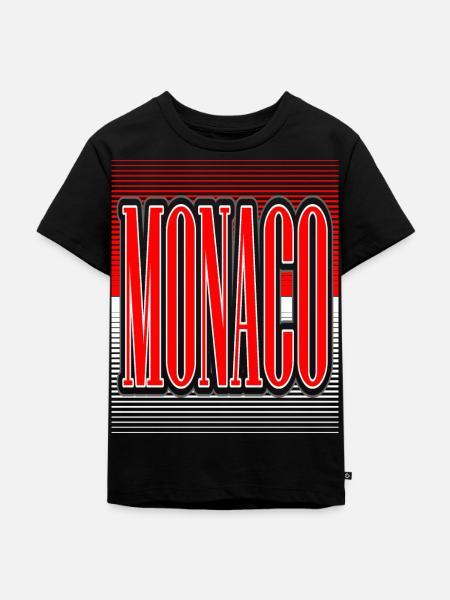 monaco - Kinder Premium Bio T-Shirt - Schwarz