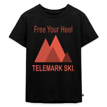 Telemark Ski Heel Free - Libérez votre ski au talon - T-shirt Premium bio Enfant - noir - Devant - Mikhail (115cm)