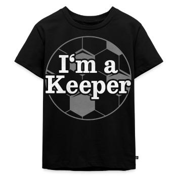 Torwart Torhüter - Kinder Premium Bio T-Shirt - Schwarz - Vorne - Mikhail (115cm)