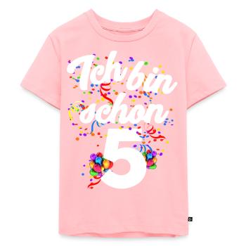 5. Geburtstag - Kinder Premium Bio T-Shirt - Rosa - Vorne - AI Model Kid Female (0cm)