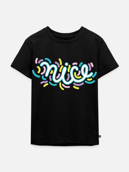 Nice - Kinder Premium Bio T-Shirt - Schwarz