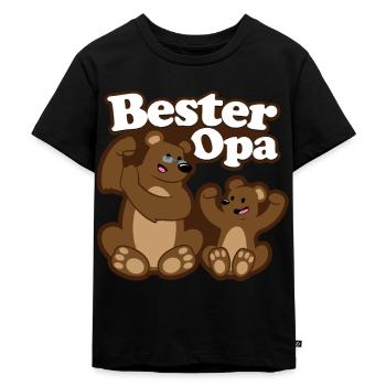 Grand-père et petit-fils - Grand-père est le plus grand - T-shirt Premium bio Enfant - noir - Devant - Mikhail (115cm)